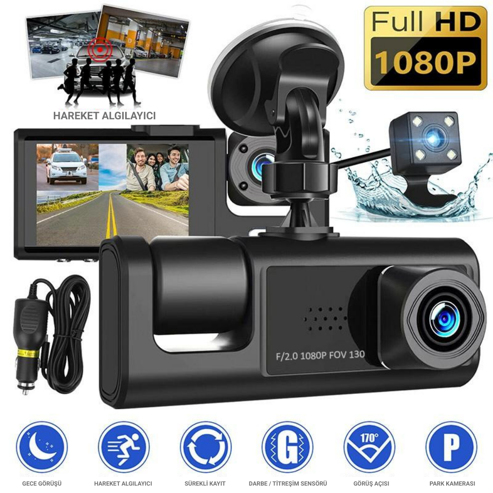 3 Kameralı Araç Kamerası